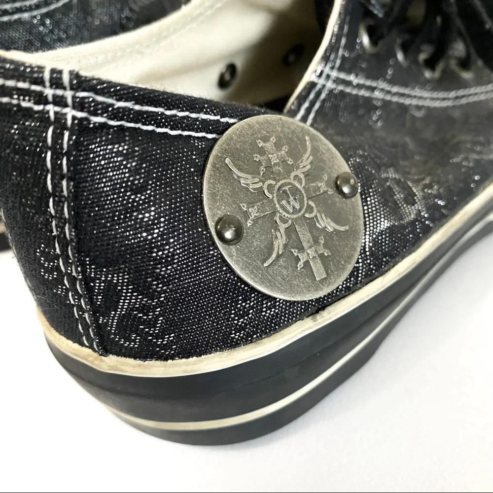 THOMAS WYLDE Black & Metallic Canvas Chuck Sneaker